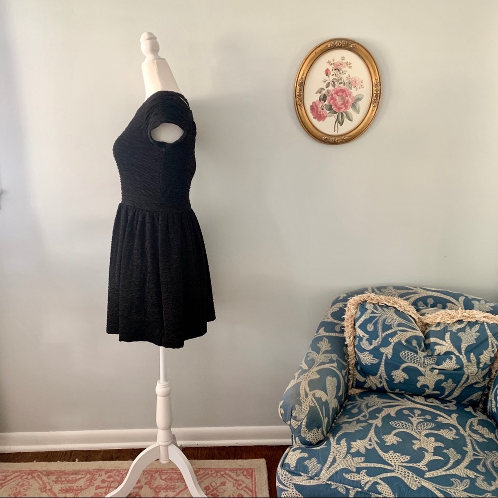 UO Kimchi Blue Fit and Flare Black Dress